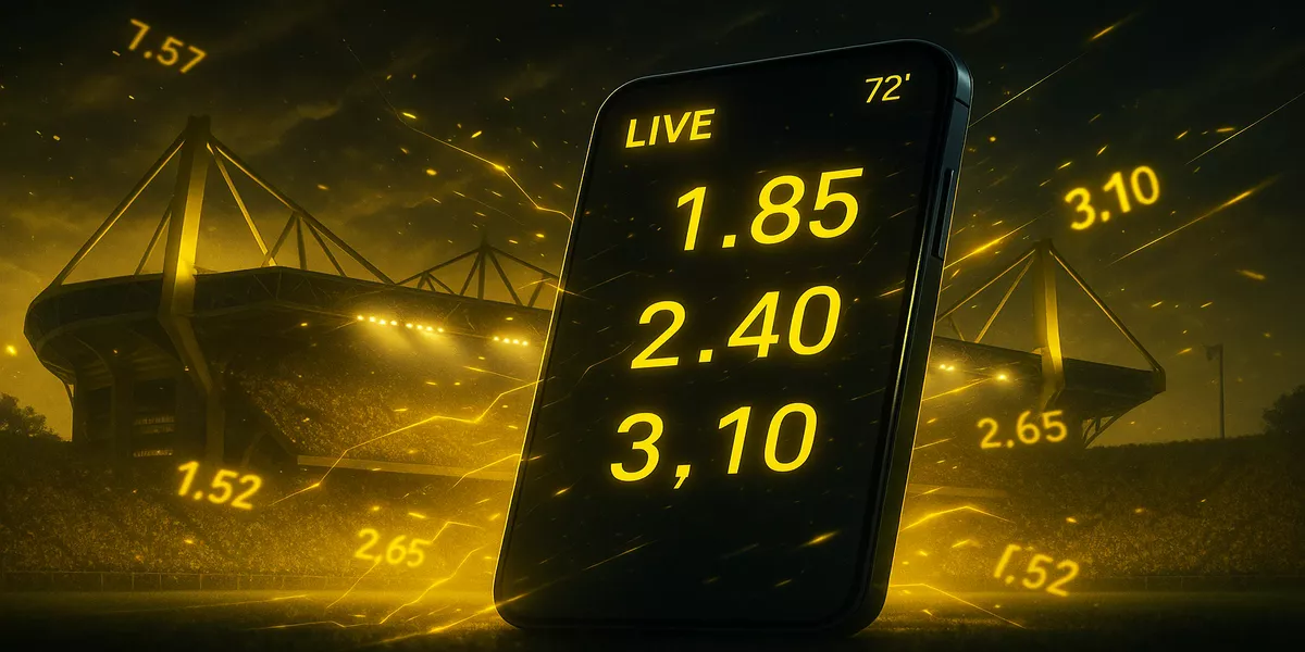 Live Wetten auf BVB - Echtzeit Quoten und dynamische Sportwetten auf Borussia Dortmund Spiele