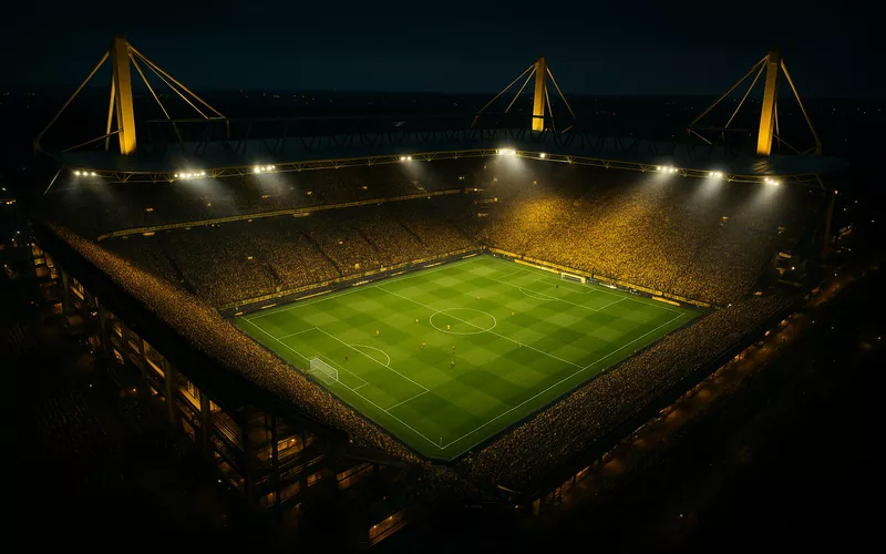 Signal Iduna Park Stadion mit der legendären gelben Wand - Heimstätte von Borussia Dortmund für spannende Live-Wetten